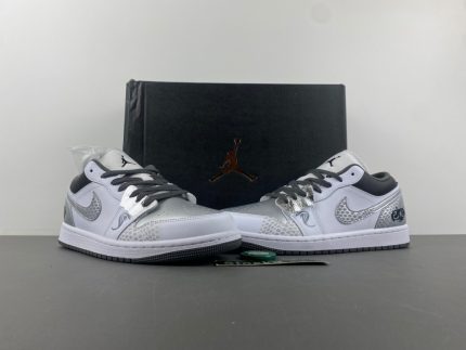 Air Jordan 1 Low Men's "Silver Scale Armor" (553558-152)