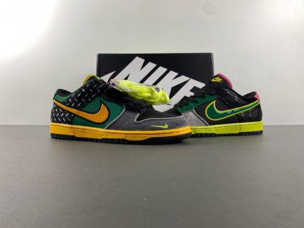 Nike Dunk Low "What The Ducks Of A Feather" - Black, Pink & Green (Limited Edition)