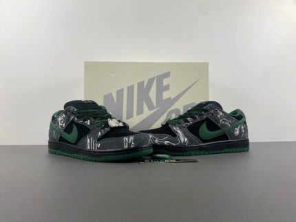 Nike SB Dunk Low "Submariner Black Gray Green" (HF7743-001)